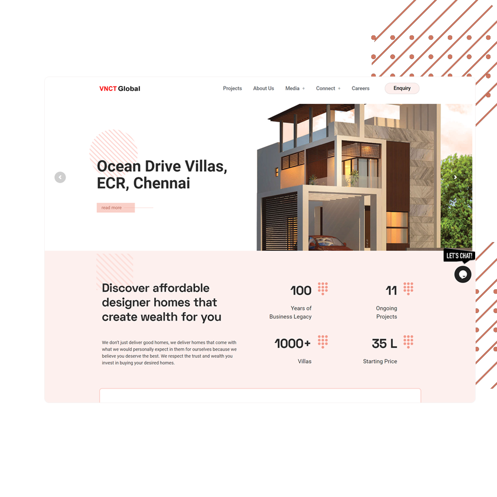 VNCT Global Website Home Page Design
